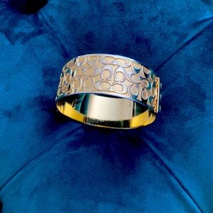 Great condition- Authentic Coach gold bangle bracelet